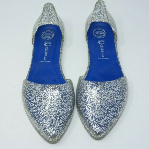 Jeffery Campbell Jelly Love glitter Flats 10 - Picture 1 of 5